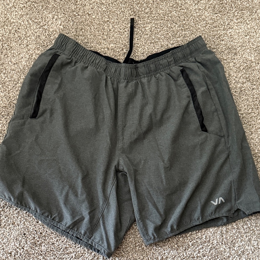 RVCA Men's Charcoal Athletic Shorts